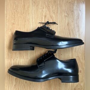 Saint Laurent Black Leather Oxfords